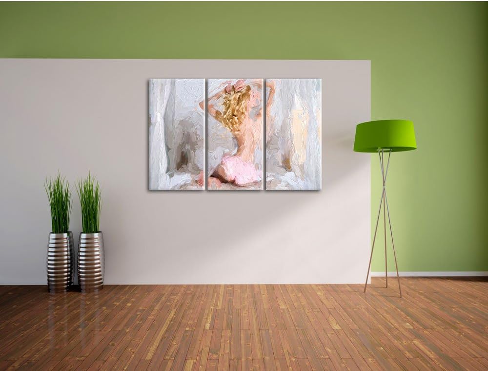 Pixxprint nackter Rücken im Schlafzimmer als Leinwandbild/Grösse: 3 Teilig (120x80 cm) cm/Wandbild/K