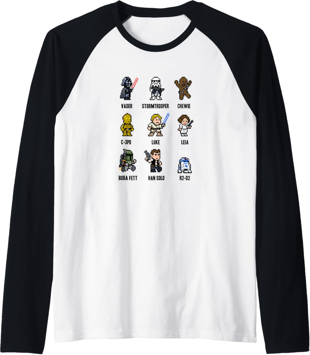 Star Wars Character Helmets Troopers Vader Boba Raglan