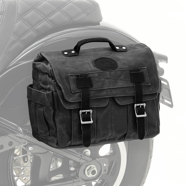 Motorrad Satteltasche Canvas mit Innentasche CV1 Seitentasche schwarz