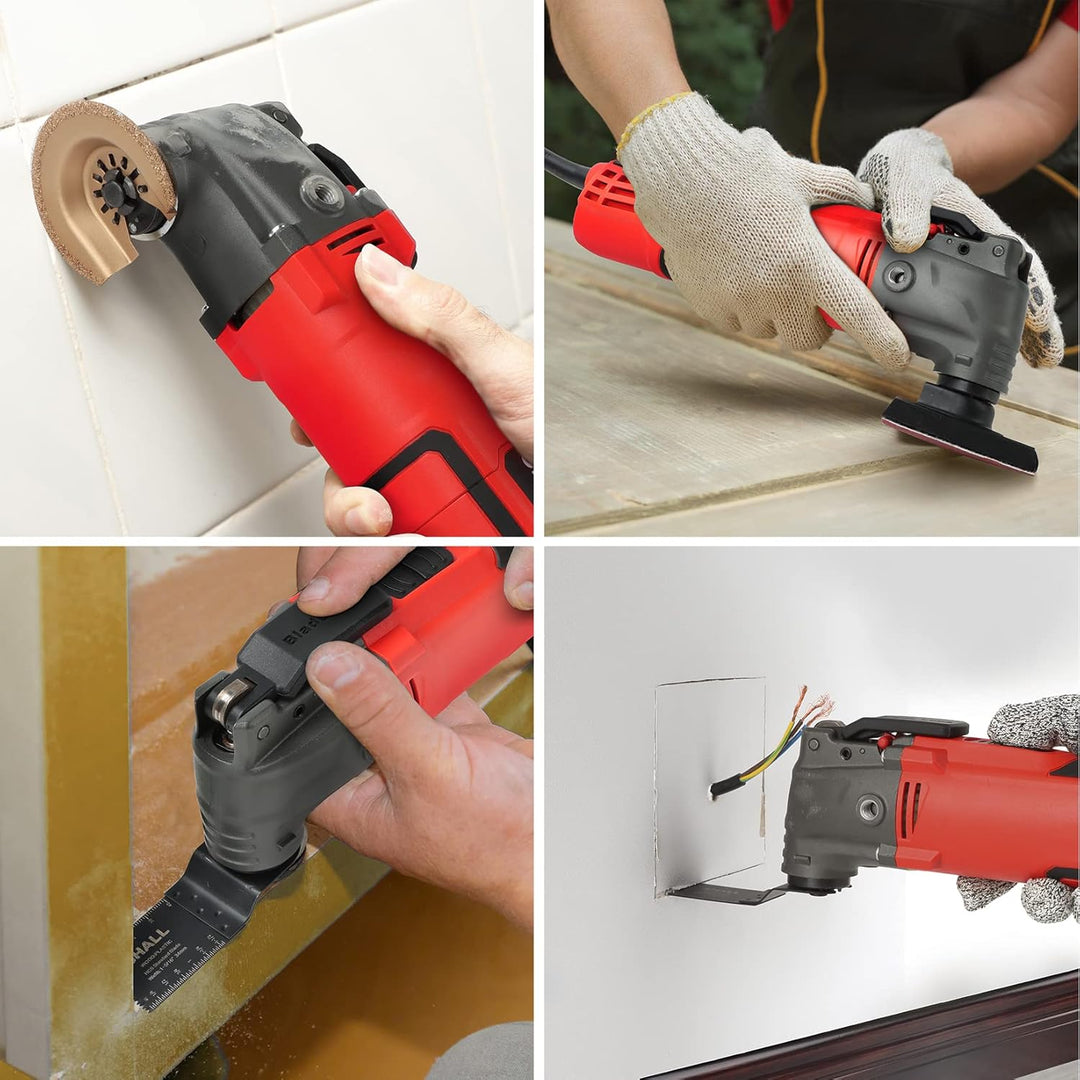 SHALL Oszillierendes Werkzeug, oszillierendes 500-W-Multifunktionswerkzeug-Kit mit 5° Oszillationswi