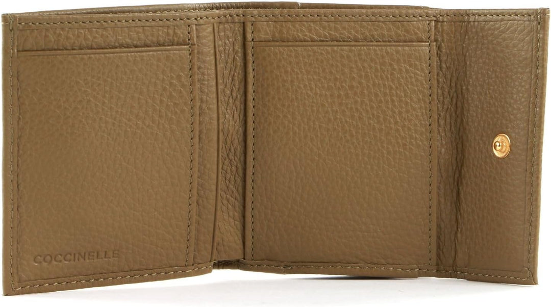Coccinelle Metallic Soft Mini Wallet Moss Green
