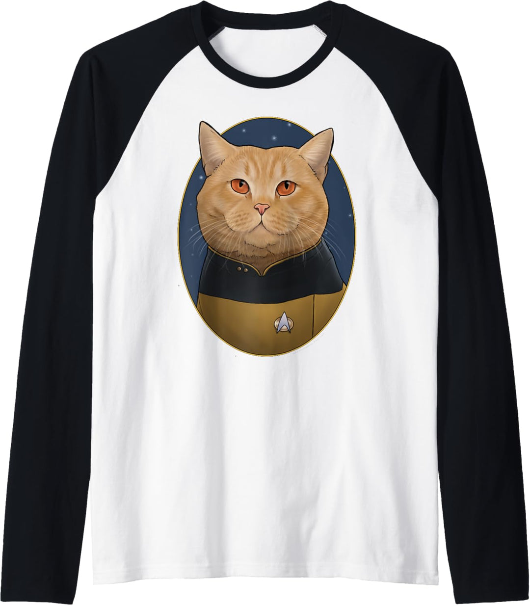 Star Trek: The Next Generation Miles O'Brien Cat Portrait Raglan