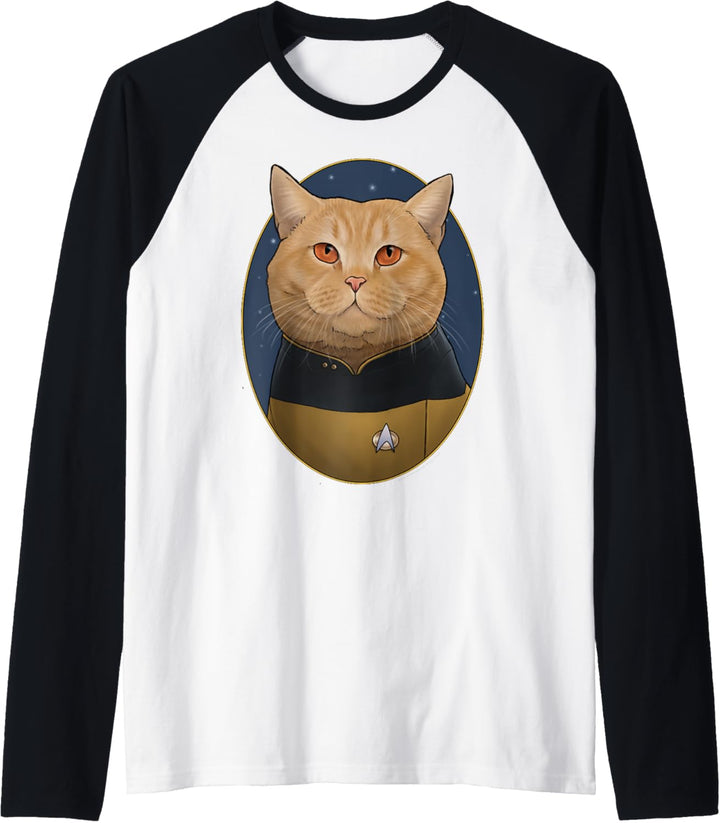 Star Trek: The Next Generation Miles O'Brien Cat Portrait Raglan