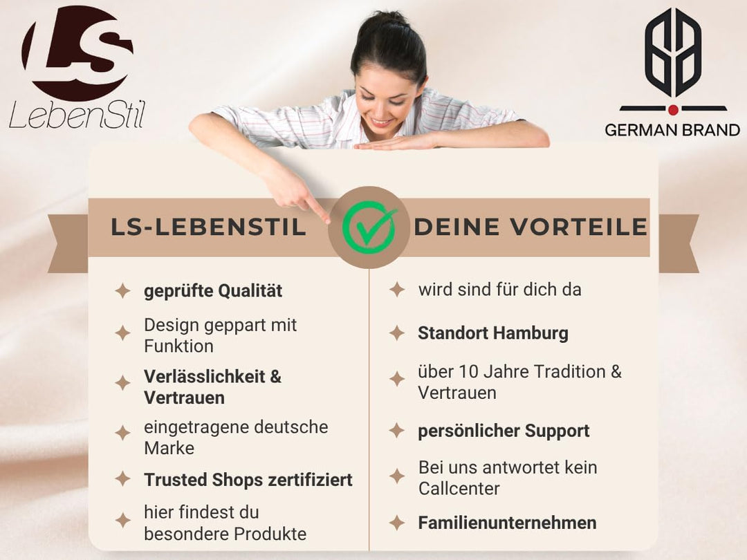 LS-LebenStil Holz Fleischteller 25cm Rund Nachhaltig 4er Set Birke FSC Schneidebrett mit Saftrille B