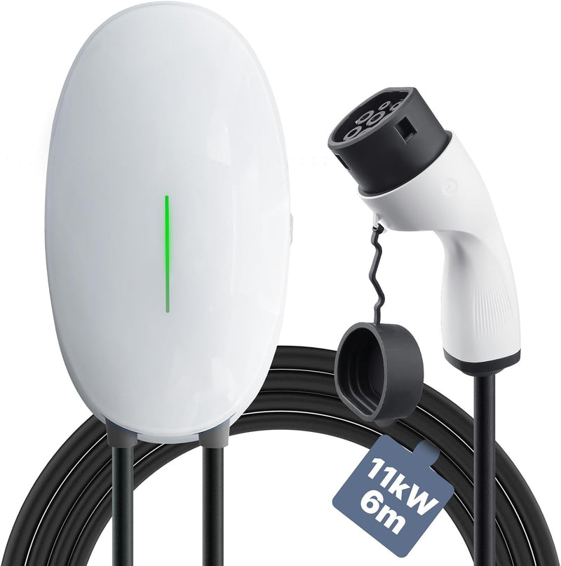 Teskee EV-Ladegerät Typ 2 Wallbox Home Smart EV-Autoladestation für alle Elektrofahrzeuge und Plug-i