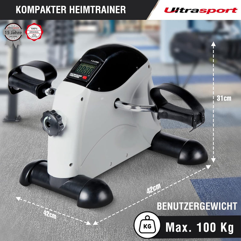 Ultrasport Mini Bike 2in1/3in1, Mini-Heimtrainer, Arm- und Beintrainer, Heimtrainer, Pedaltrainer fü