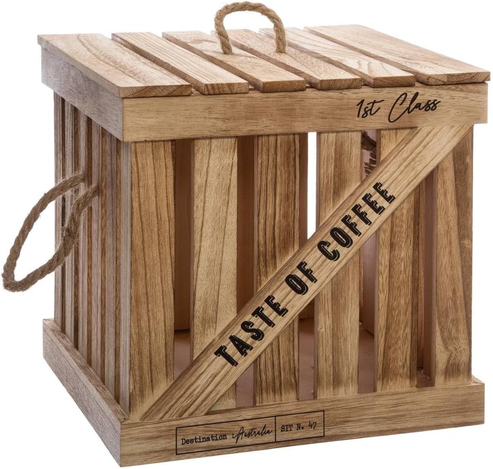 Set aus 3 Boxen "Colonial" - Beige - Atmosphera créateur d'intérieur cm Holz, cm Holz