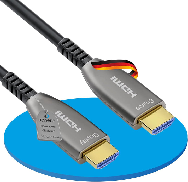 Sonero® 8K-HDMI 2.1 Kabel, Glasfaser-Hybrid-Kabel, Auflösung bis 8K 60 Hz (7680 x 4320) / 4K 120Hz (