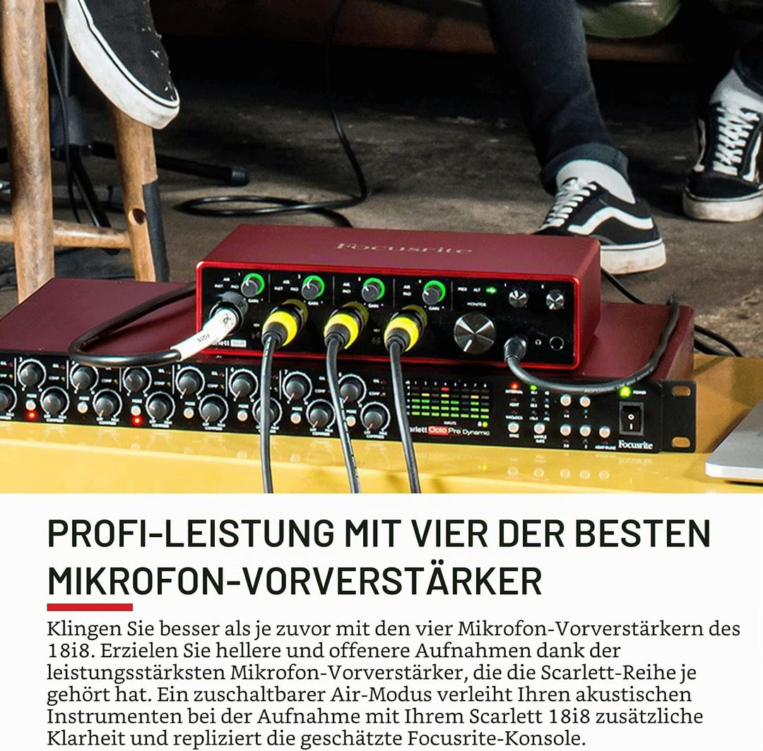 Focusrite Scarlett 18i8 3. Gen USB-Audio-Interface für Aufnahmen, Produktion und tontechnische Anwen
