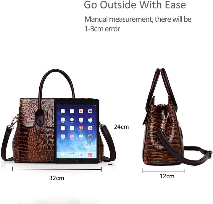 NICOLE & DORIS Taschen Handtaschen designer taschen Krokodil Top umhängetasche luxuriöse ledertasche