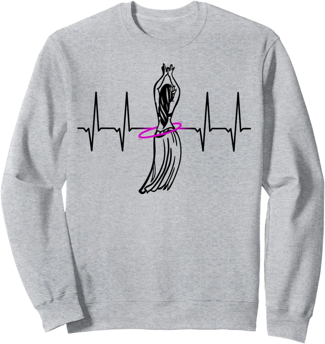 Herzschlag Hooping Hulern Fitness Tanz Hula-Hoop Sweatshirt
