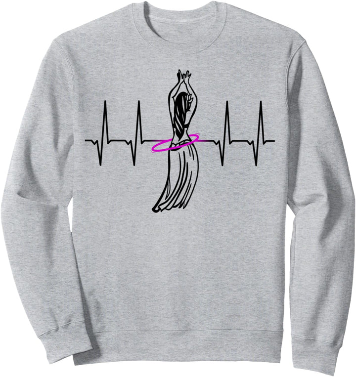 Herzschlag Hooping Hulern Fitness Tanz Hula-Hoop Sweatshirt