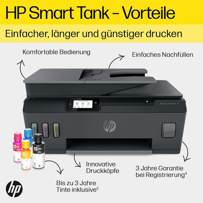 HP Smart Tank Plus 570 Multifunktionsdrucker (Drucker, Scanner, Kopierer, WLAN, AirPrint, 3-in-1, in