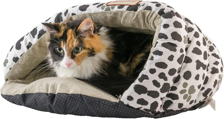 Armarkat Katzenbett mit Pfotenabdruck, 50,8 x 27,9 cm, Salbeigrün und Pfotenabdruck L 51 x B 28 x H