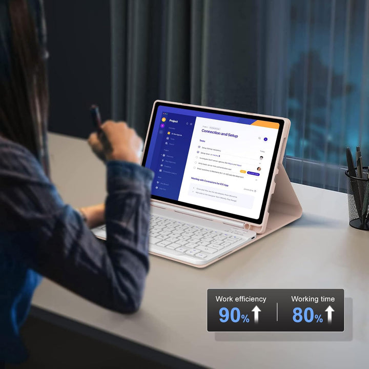 Hülle mit Tastatur für Xiaomi Redmi Pad 2 11 Zoll 2025/Redmi Pad SE 11 Zoll 2023 mit Stifthalter, Ma