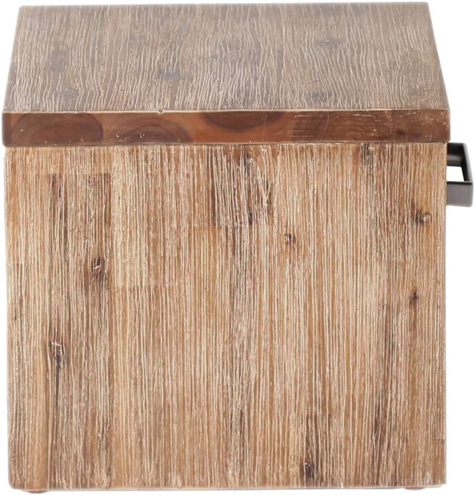 Woodkings® Nachttisch Albury Natur Schlafzimmer Massivholz Beistelltisch Nachtkommode Design Massive
