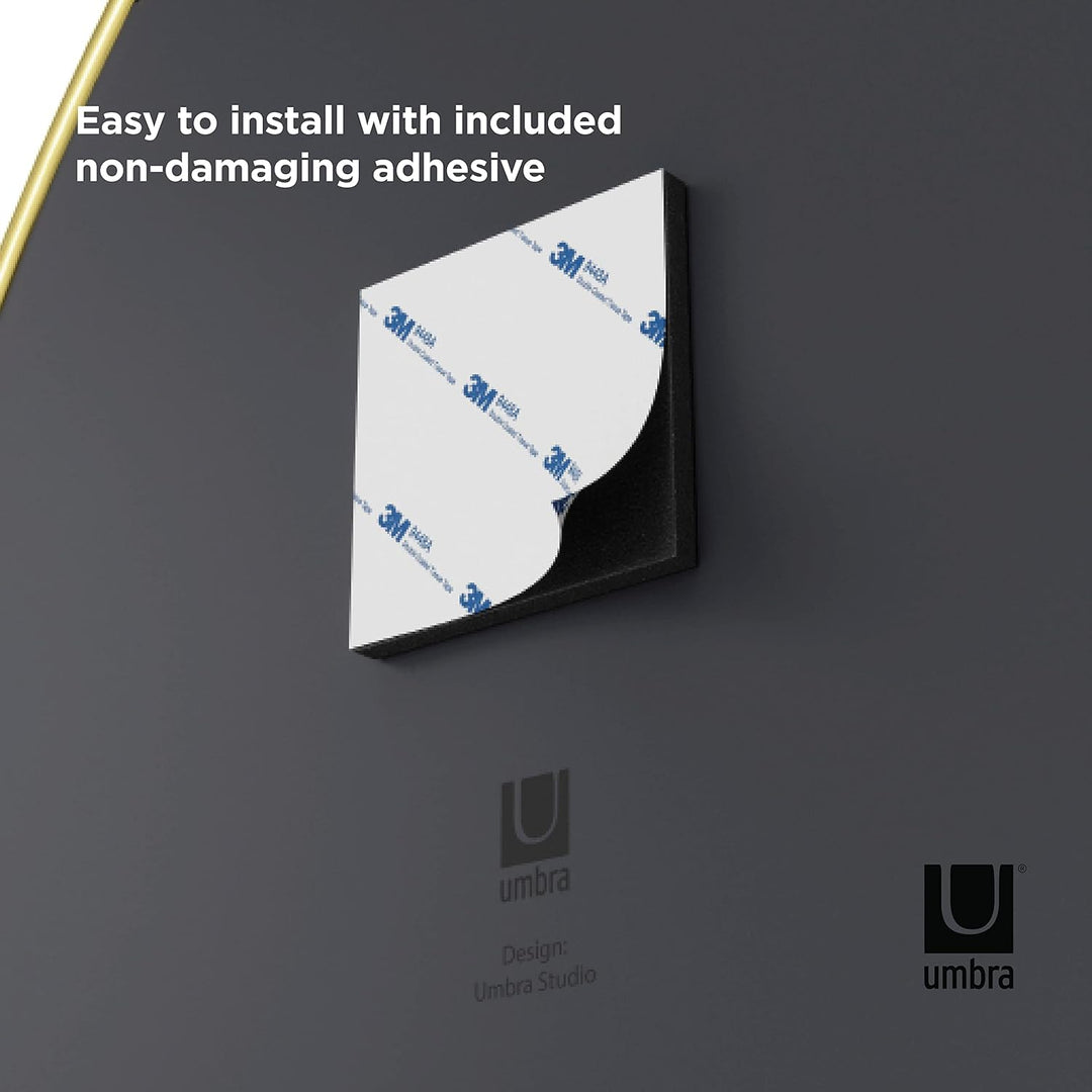 Umbra Hubba Pebble Wandspiegel Set, Moderne Design Spiegel mit Organischer Form, 3er-Set, Messing Me