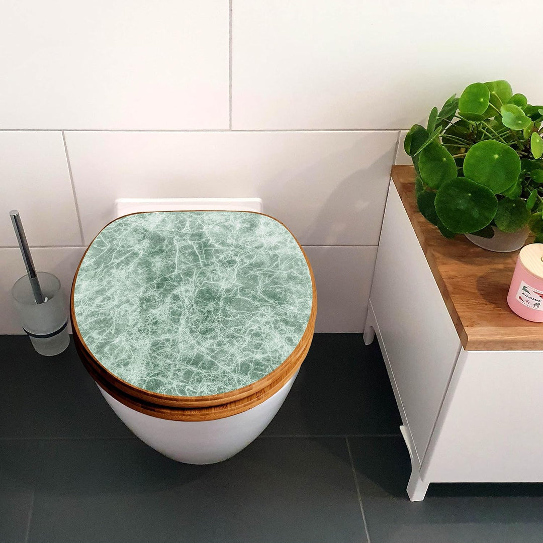 banjado Design WC Sitz Bambus Absenkautomatik 45,8x37,5cm - Toilettendeckel mit Absenkautomatik Holz