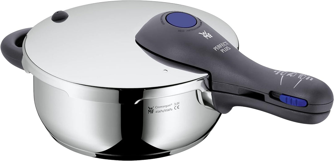 WMF Perfect Plus Schnellkochtopf Induktion 3l, Dampfkochtopf, Cromargan Edelstahl poliert, 2 Kochstu