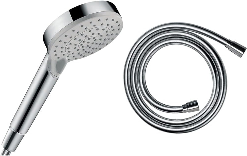 hansgrohe Duschkopf Vernis Blend, Duschbrause 2 Strahlarten, Antikalk-Funktion, Chrom & Brauseschlau