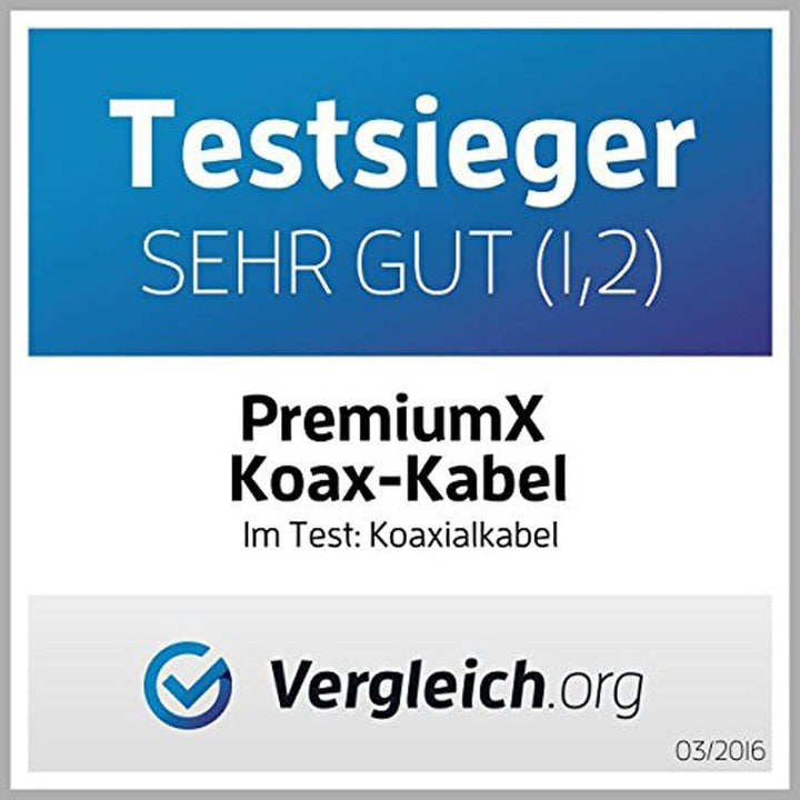 Premium X 100m BASIC Koaxialkabel 135dB 4-fach SAT Antennenkabel Koax-Kabel DVB-S / S2 DVB-C DVB-T B