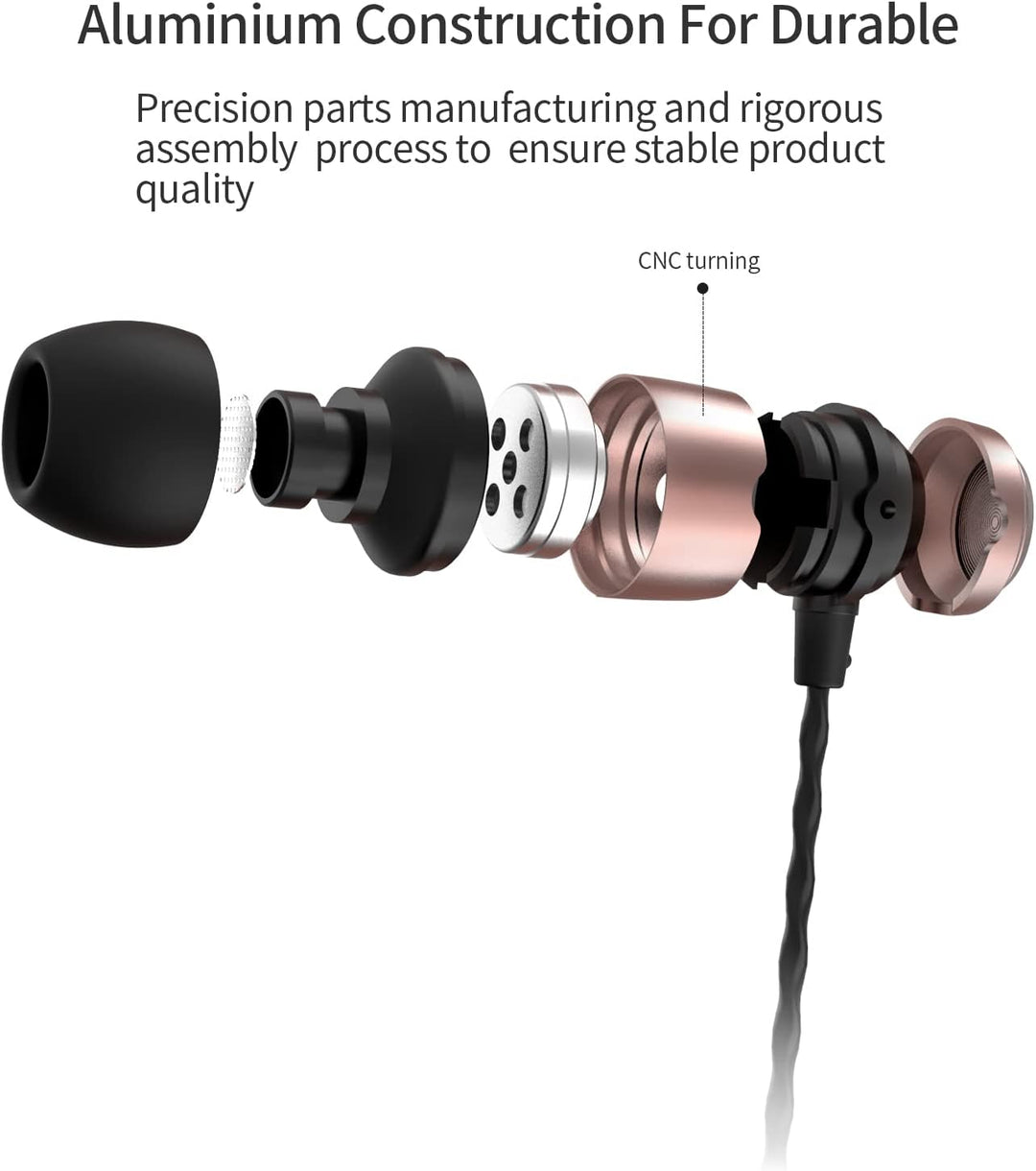 SoundMAGIC E50C Kabelgebundene Ohrhörer mit Mikrofon, In-Ear-HiFi-Kopfhörer, Gute geräuschisolierend
