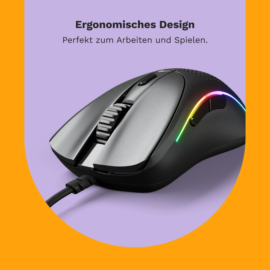 GLORIOUS Gaming Model D 2 Wired Gaming Mouse - ergonomische, superleicht 58g, 26K optischer Sensor,