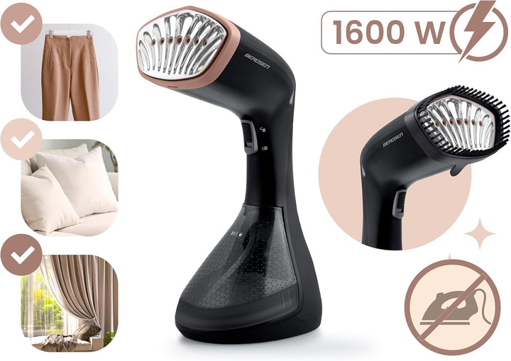 Berdsen Dampfglätter 1600W - Dampfbügeleisen Steamer - Dampfstoss 26 g/min - 230 ml Wassertank - Auf