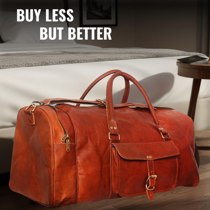 ALASKA EXPORTS Harvey Echtes Leder Holdall Duffel Gym Weekender Gepäck Reise Schulter Vintage Tasche