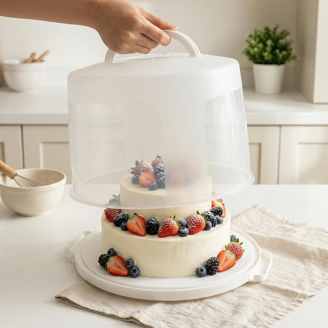 Kühle Kuchenbox – Isolierte Kuchen Transportbox für runde Kuchen, mit Kühlakku-Fach, hält Speisen bi