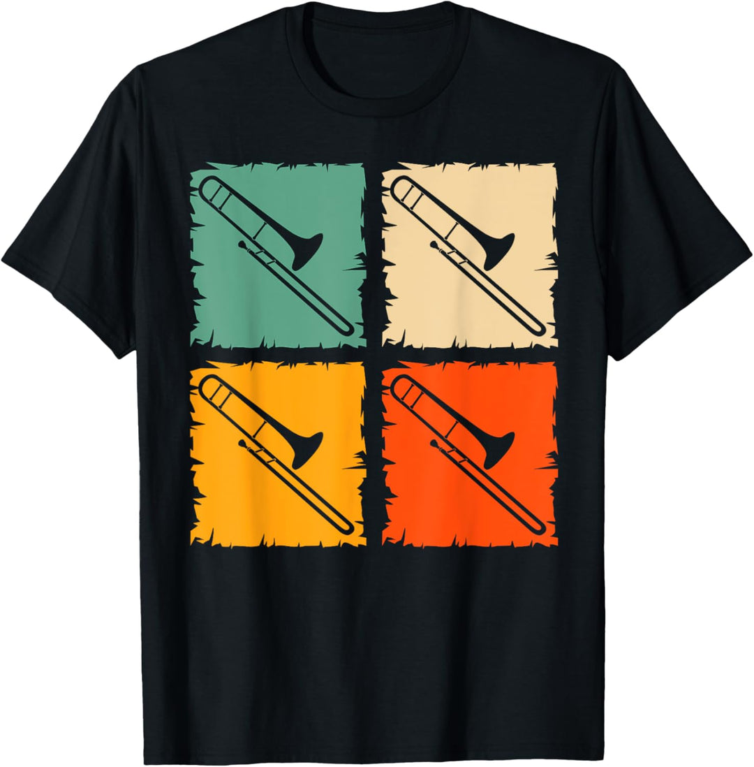 Posaune Vintage Retro Stil Posaune T-Shirt