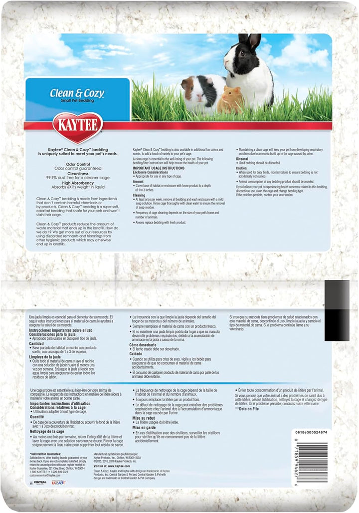 Kaytee Superpet, Clean & Cozy Streu für kleine Haustiere wie Mäuse, Rennmäuse, Nagetiere, Hamster, K