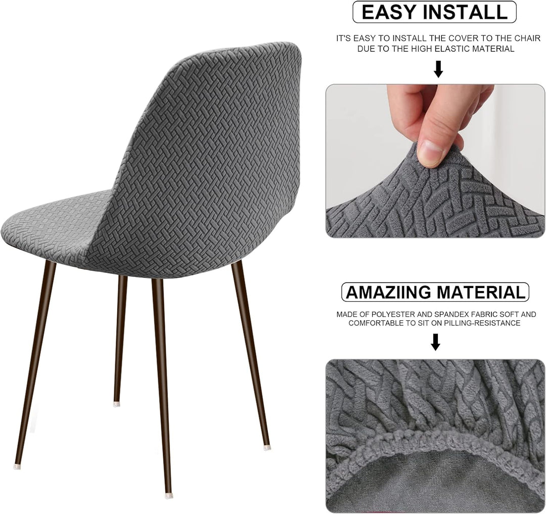 Lydevo Stuhlhussen 6er Esszimmer Strech Stuhlhussen für Esszimmerstühle Universal Waschbar Bezug Stu