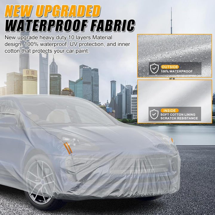 Autoabdeckung Wasserdicht für 2014–2025 Porsche Macan, Vollgarage Autoplane Auto Abdeckplane Winter