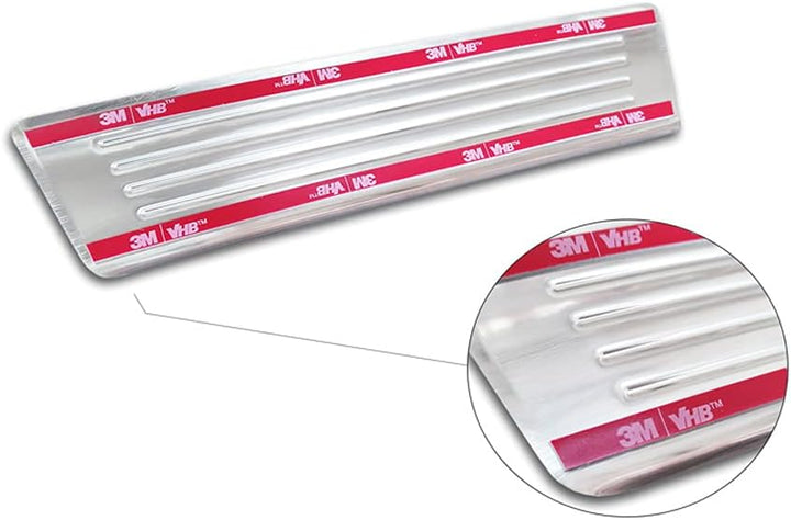 Avisa INOX Door sill Protectors Compatible with Hyundai Tucson (NX4E) 2020- 'Lines' - 2-Pieces (Rear