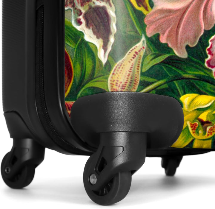 NoBoringSuitcases.com® Koffer Handgepäck Trolley Rollkoffer Kleine Reisekoffer - Blumen - Kunst - Ha