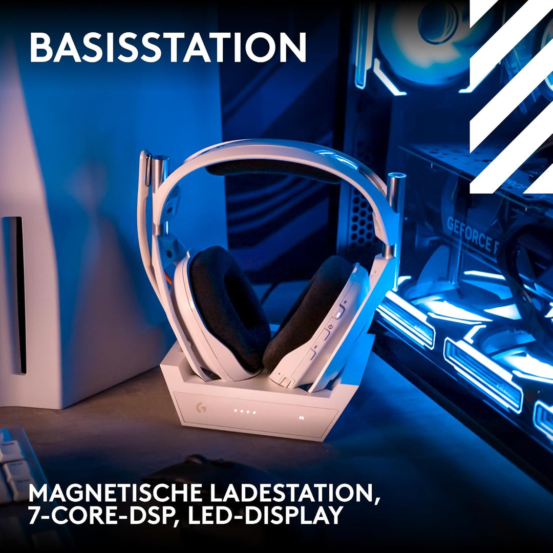 Logitech G Astro A50 LIGHTSPEED kabellose Gaming-Headset + Basisstation (Gen 5), PRO-G GRAPHENE, 3-S