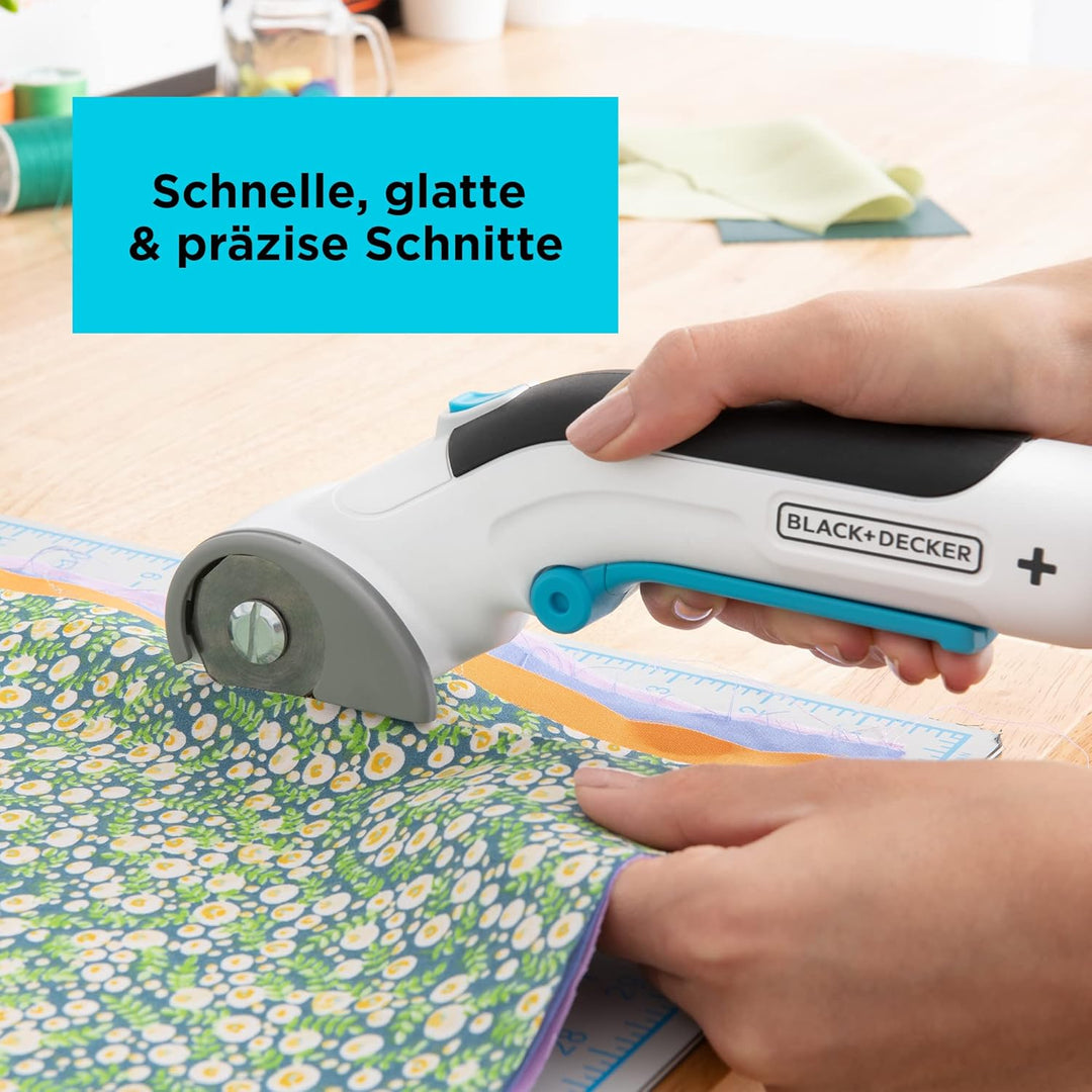 BLACK+DECKER 3.6V Universalschneider Akku (kabellos, Rotationsschneider für präzise Schnitte in Stof