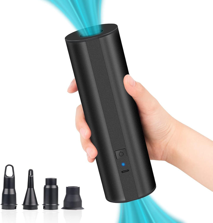 Kabellose Elektrische Luftpumpe mit 2×2000mAh Wiederaufladbarem Akku für Pool, Schlauchboot & Luftma