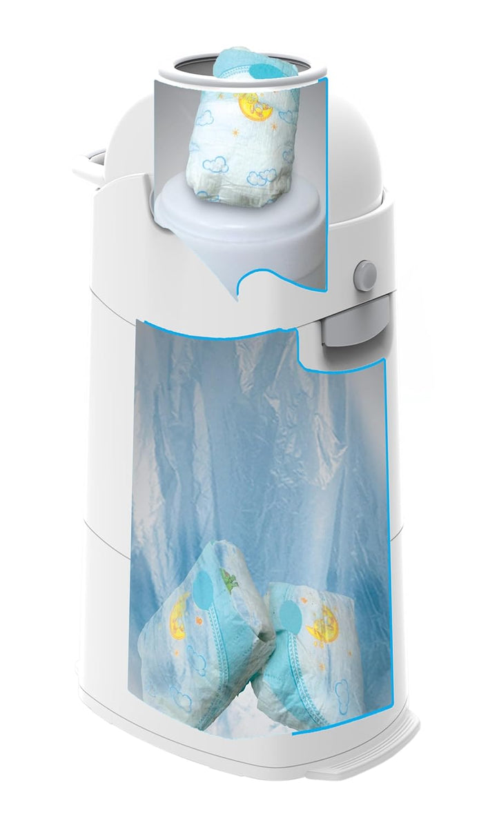 DIAPER CHAMP Medium - geruchsdicht - OHNE Nachfüllkassetten - Einhandbedienung - funktioniert mit no