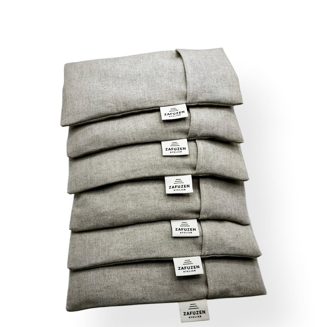 Augenkissen mit Abnehmbarem Bezug 6er Set – Naturbaumwolle und Lavendel – Professionelle Nutzung Yog