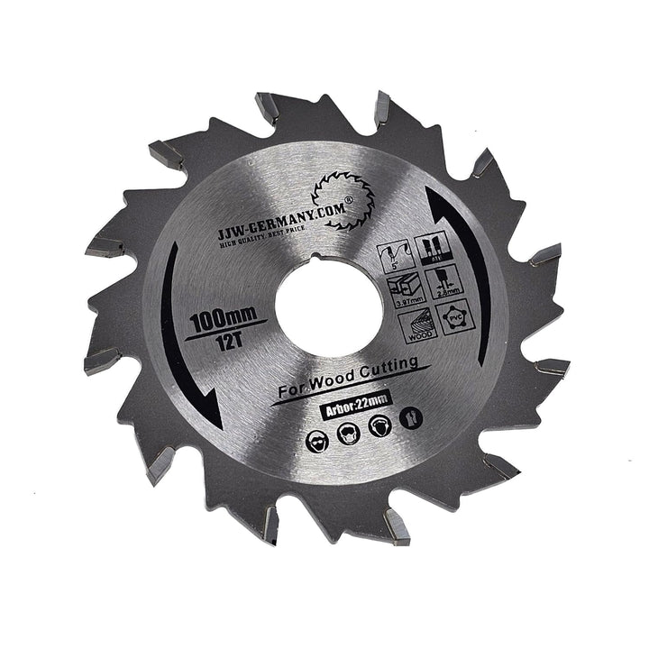 jjw-germany HM Nutfräser 100 x 3,97 x 22 Z= 12 WZ passend für Einhell Flachdübelfräse