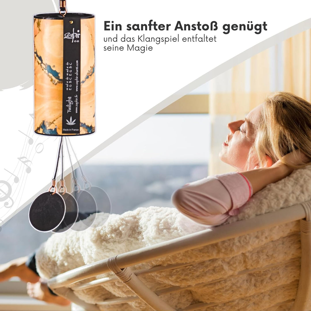 Zaphir Klangspiel Twilight Herbst Shanti | Handgefertigtes Windspiel für Yoga, Meditation und Raumre