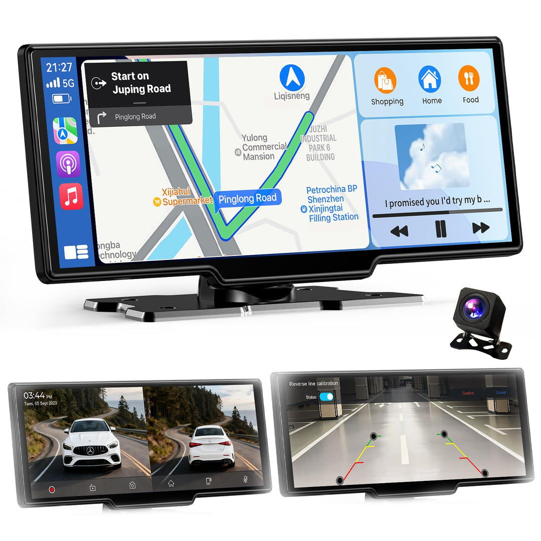 11 Zoll für Apple Carplay Display & Android Auto Display: Car Play Display mit GPS Navigation 4K Das