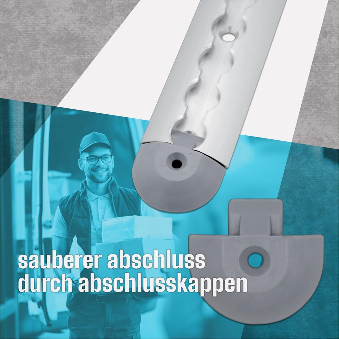 Airlineschiene 2 x 2 Meter im Set | Alu Airlineschienen | halbrund | Zurrschienen | für Anhänger, Wo
