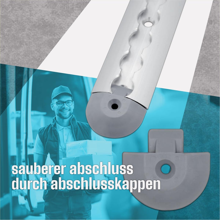 Airlineschiene 2 x 2 Meter im Set | Alu Airlineschienen | halbrund | Zurrschienen | für Anhänger, Wo