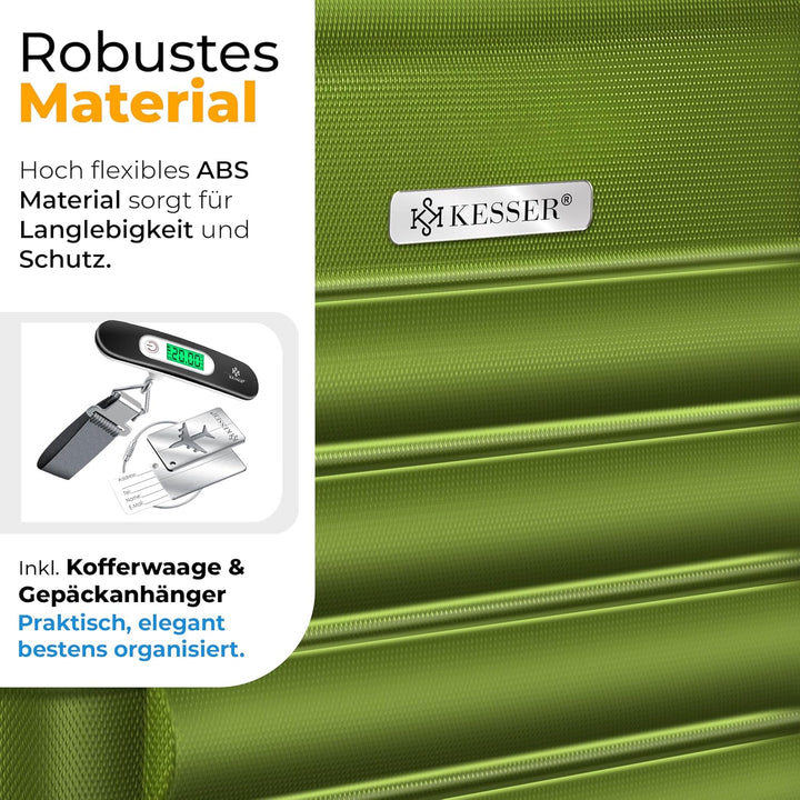 KESSER® 3tlg. Hartschalenkofferset Hartschalenkoffer Trolley Koffer Reisekoffer Reisekofferset Gepäc