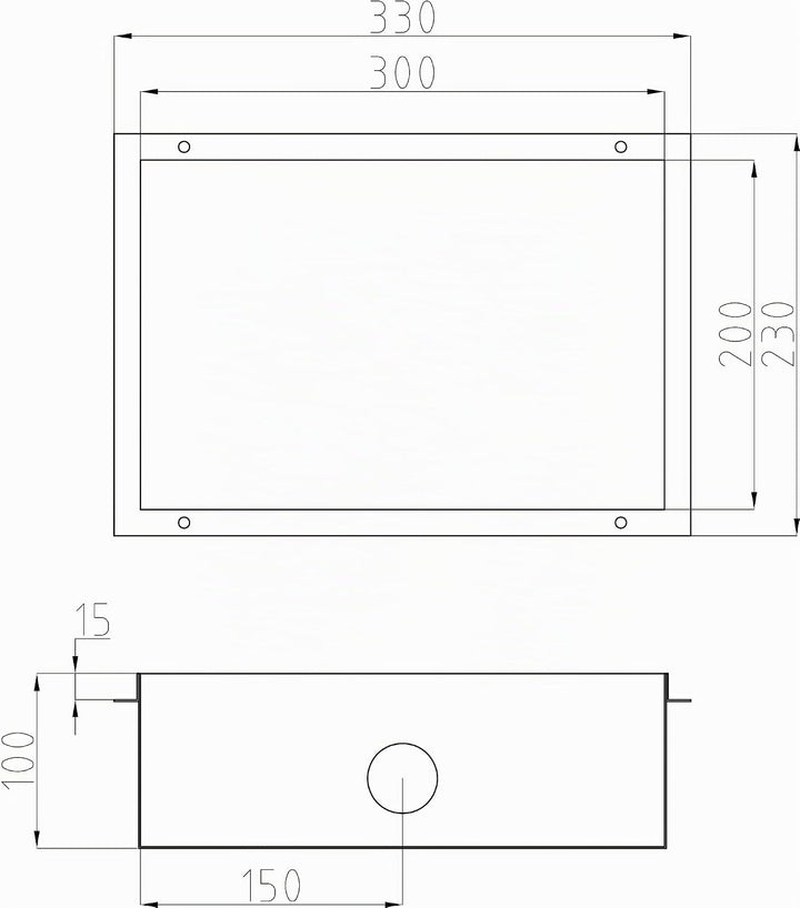 Bernstein® Wandnische aus Edelstahl NT203010X randlos mit LED-Beleuchtung– 20 x 30 x 10 cm – Duschab
