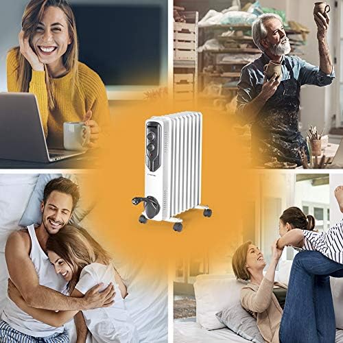 TROTEC Radiator Heizung TRH 20 E – Heizleistung 800 W / 1200 W / 2000 W – Elektro Heizkörper, 9 Ripp