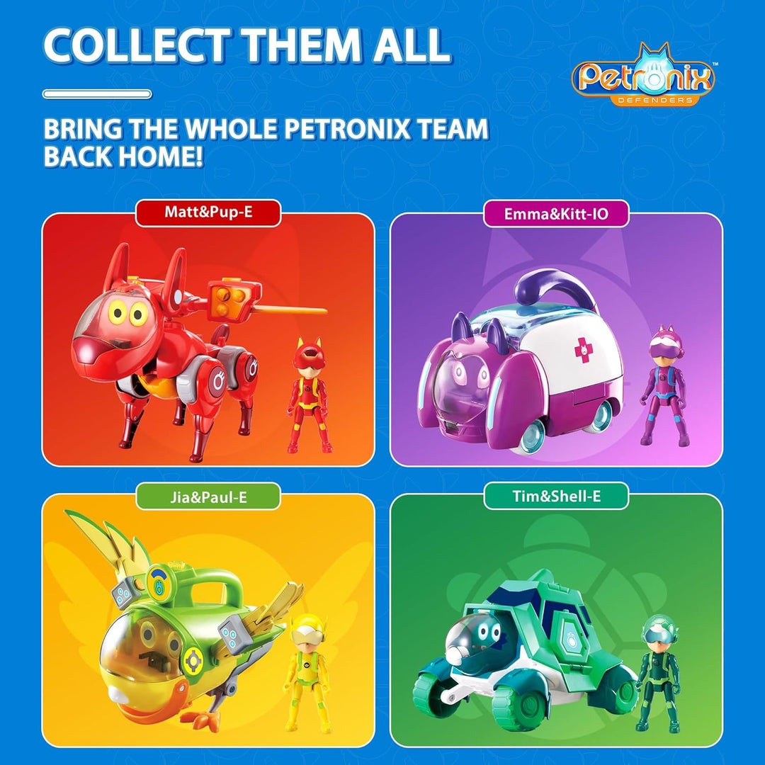 PETRONIX DEFENDERS 2-in-1 Transformer Max Mode Transforming Shell-E Play Figur, Transformer Spielzeu